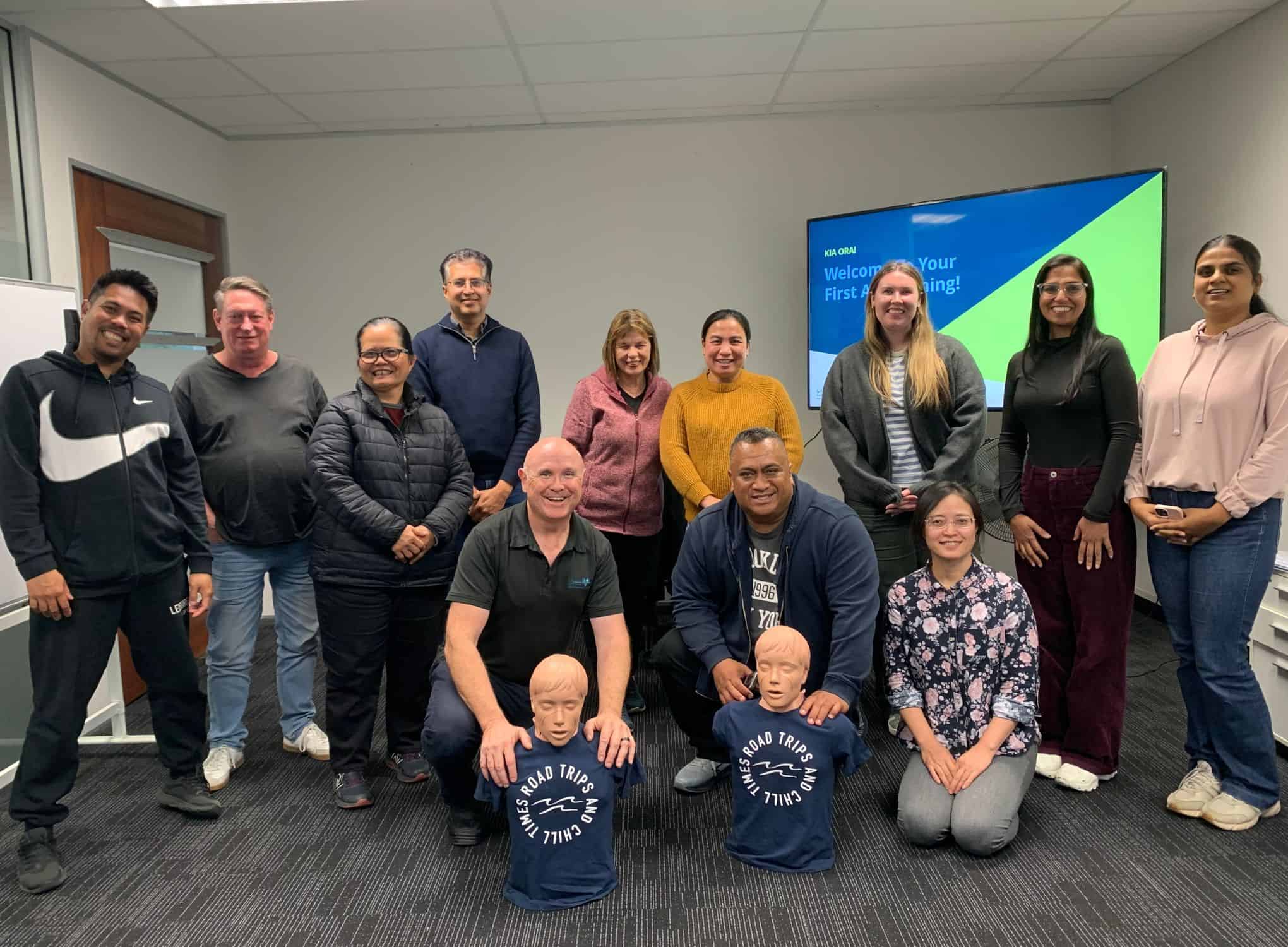 Group of learners in a LifeCare first aid training course.