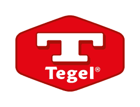 Tegel logo in red and white, representing the well-known New Zealand poultry company.